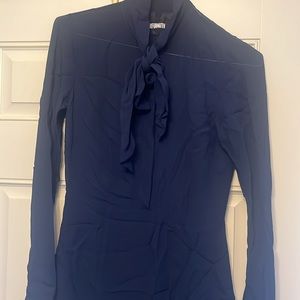 Reformation fox tie neck long sleeve EUC